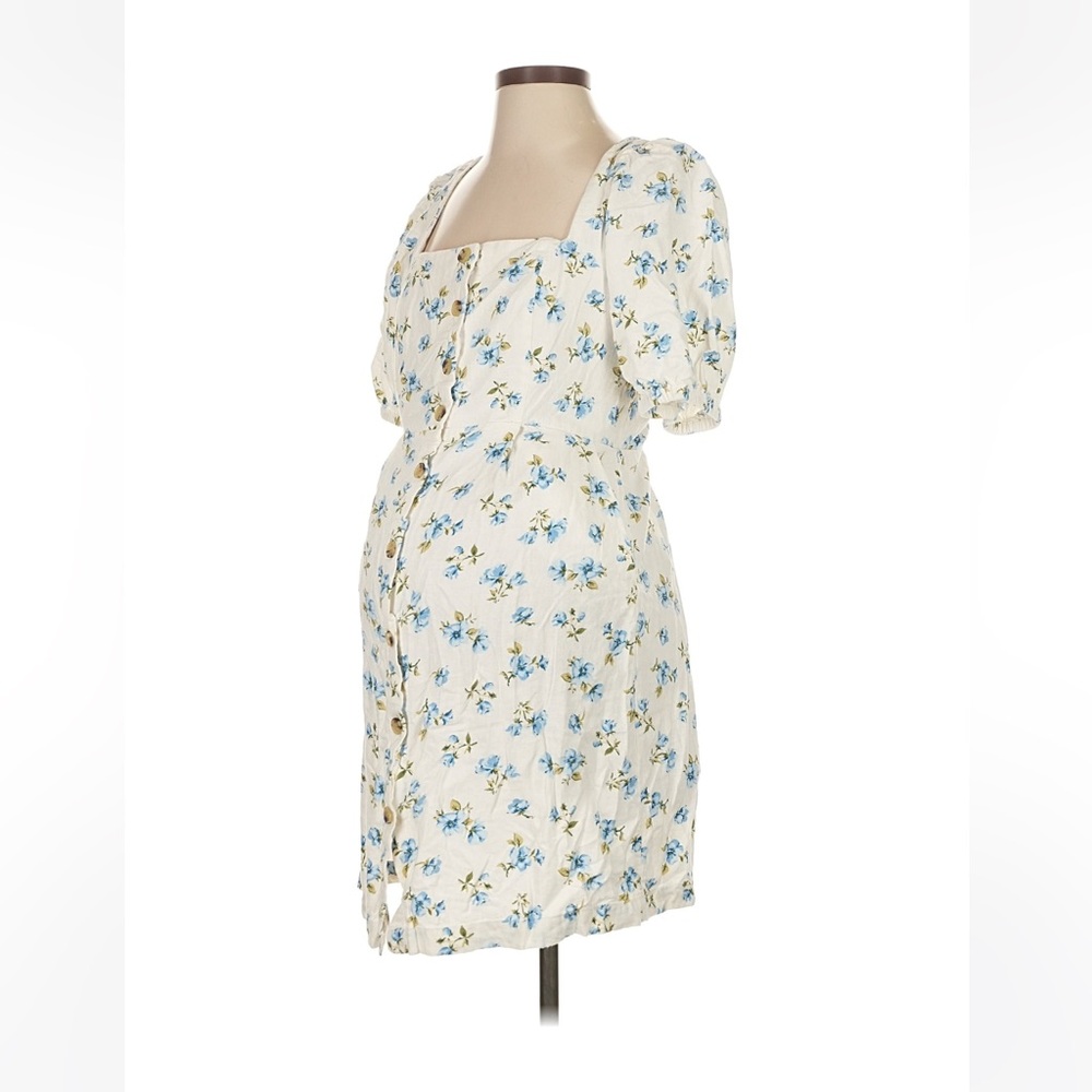 Old Navy White and Blue Floral Maternity Dress (worn once) Easter, Mothers Day..